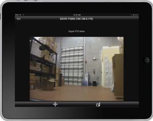 Zavio CamGraba Surveillance Software iPad App Live Camera View 2