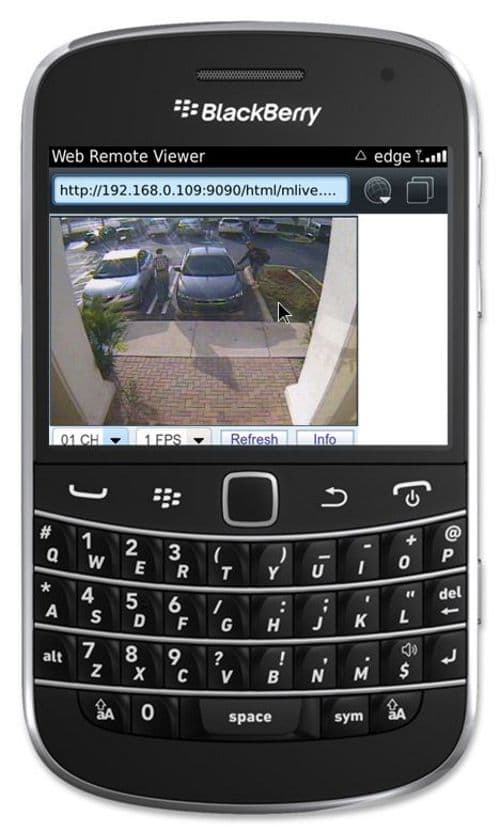 blackberry dvr viewer cctv camera live view