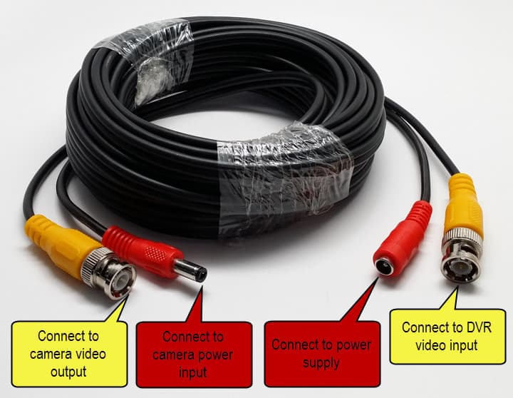 pre-made Siamese coax cable wiring