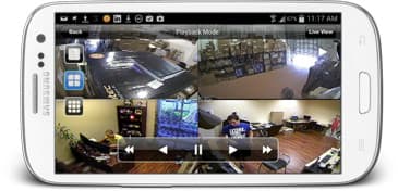 Android App 4 CCTV Cameras Video Playback