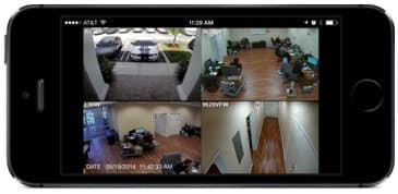 CCTV DVR iPhone app 4 camera live view