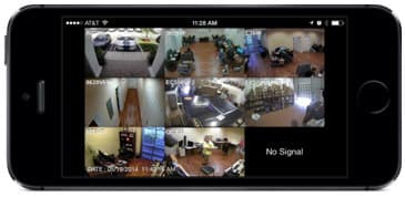 Multi-camera live surveillance view from iPhone app
