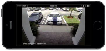 Live surveillance camera view from iPhone app