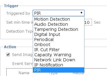 IP Camera Alarm Triggers