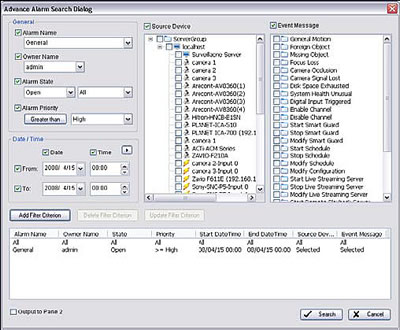 NUUO CMS - Advanced Alarm Search