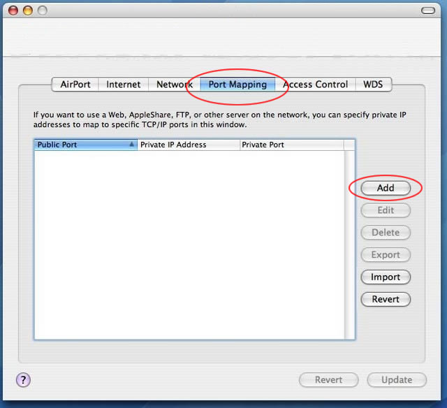 Airport Extreme Port Forwarding Instructions