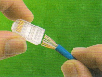 Rj45 Wiring Diagram on Insert The Rj45 Connector Into The Crimping Tool  Again Carefully Make