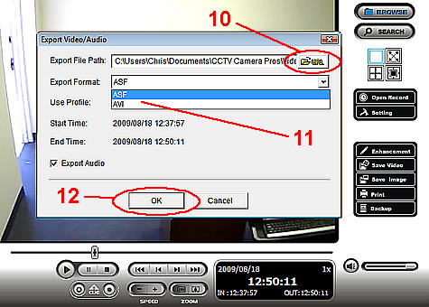 NUUO NVR Video Export Instructions - Step 6