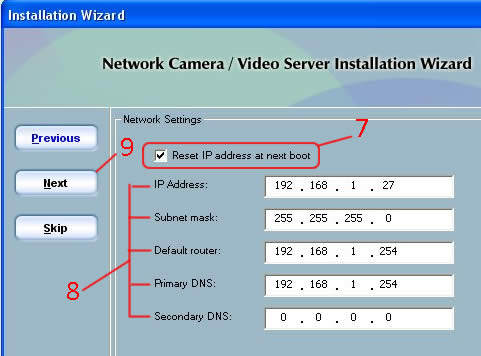 Video Stream Setup - Assign IP Address