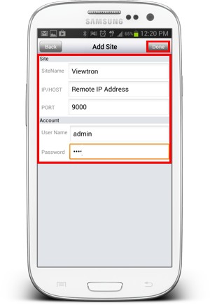 Viewtron Surveillance DVR Remote Access Android