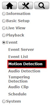 Zavio Camera Motion Detection Setup