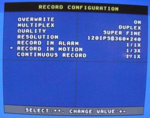 DVR Record Configuration