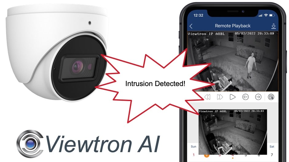 AI Security Camera Video Playback on iPhone App