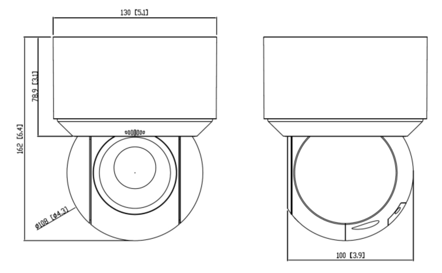 Auto-Track PTZ Camera Dimensions