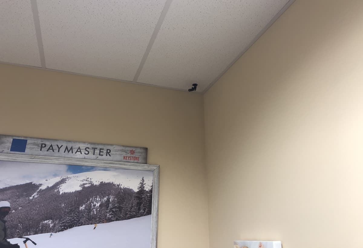 Bullet Security Camera Ceiling Tile Installation