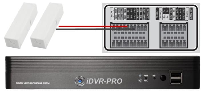 CCTV DVR Alarm Input Setup