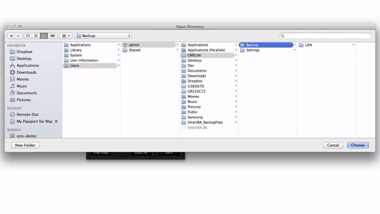 Mac DVR software set video export directory