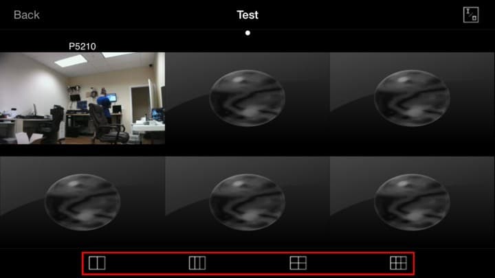 IP Camera iPhone App Controls