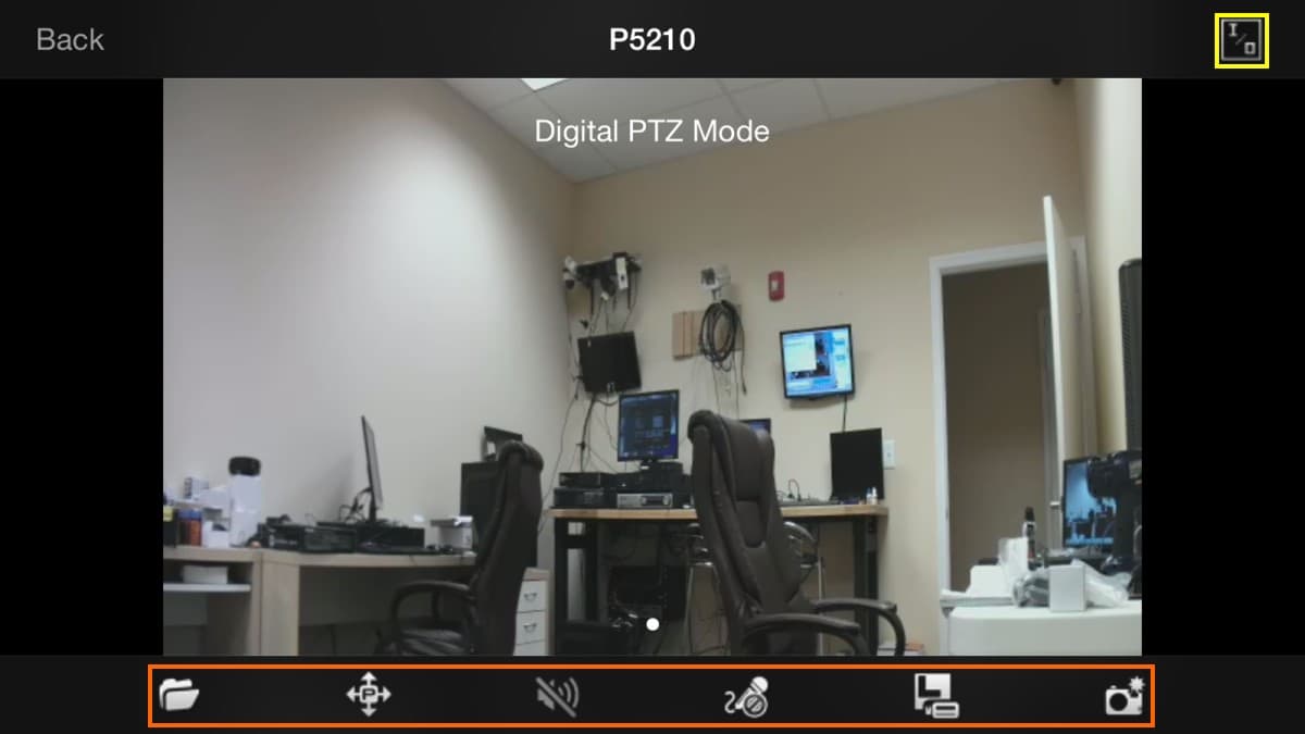 Zavio IP Camera App Controls