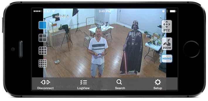 HD Security Camera View from iDVR-PRO Viewer iPhone App