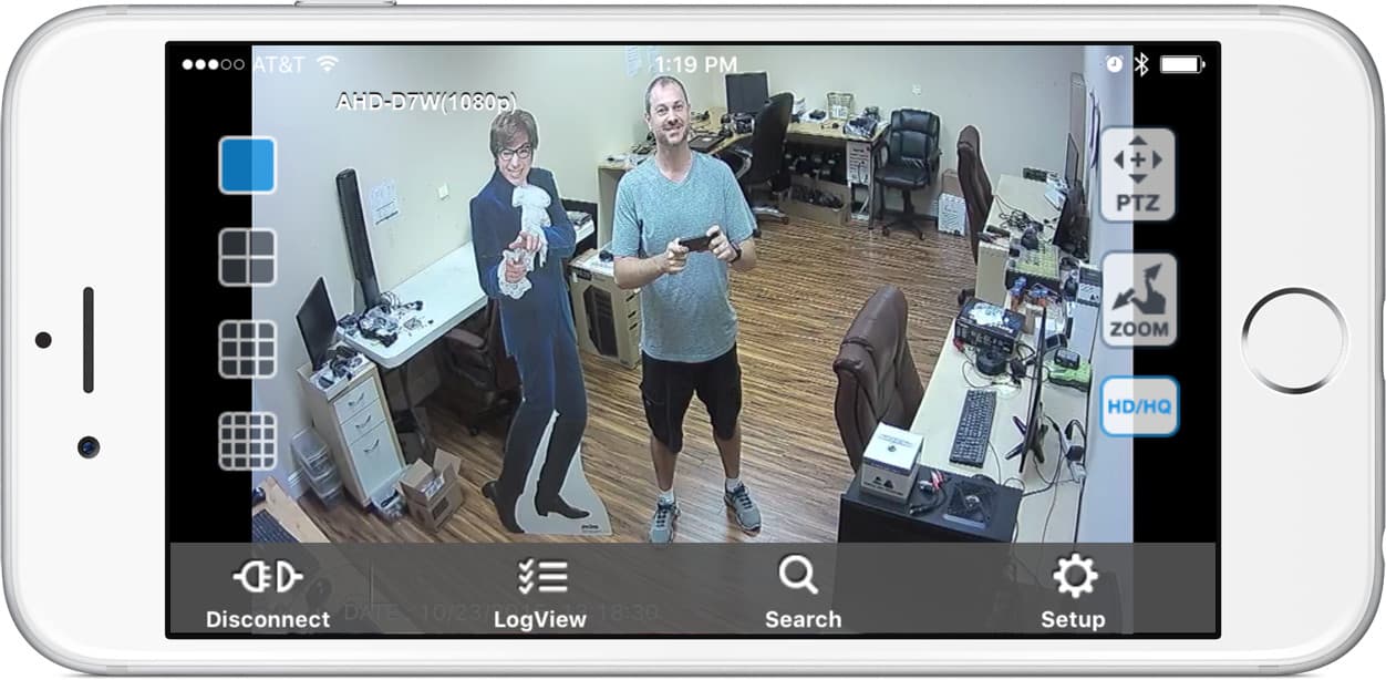 AHD-D7W 1080p surveillance camera iPhone app