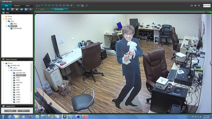 1080p HD Security Camera Live View via iDVR-PRO CMS Software