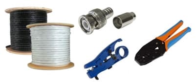 RG59 Siamese Coax Cable and Connector Kit