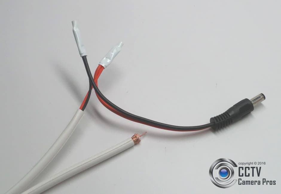 RG59 Siamese Cable with DC Power Lead Attached