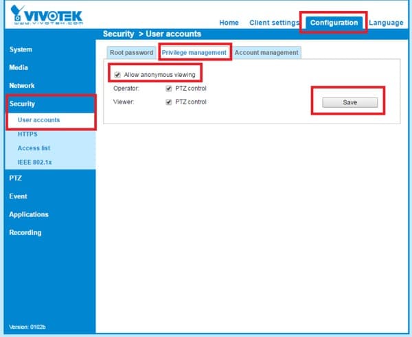 Embed analog camera in webpage setup