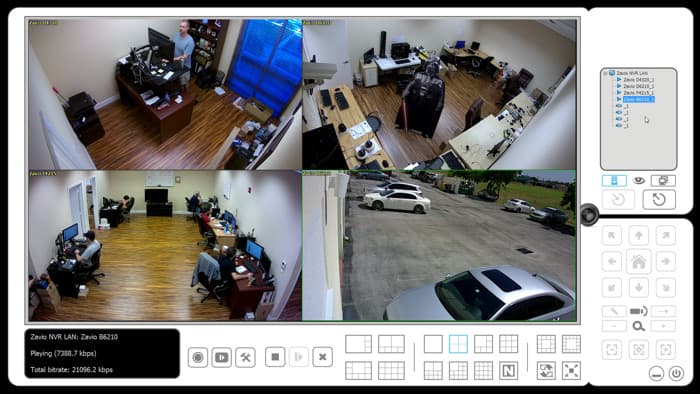 Remote NVR Software - Live 4 IP Camera View