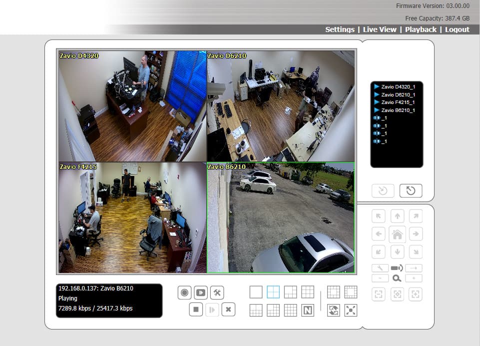 ip camera live view