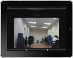 Zavio CamGraba Surveillance Software iPad App Live Camera View 1