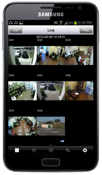 viewing cctv on mobile phone