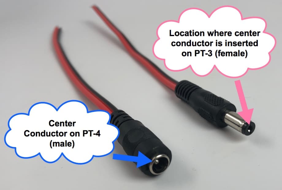 CCTV Power Cable Pigtail Connector
