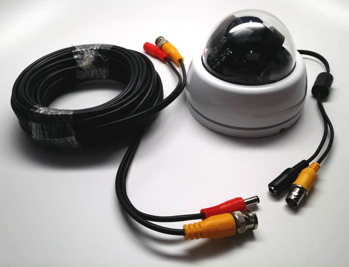 CCTV Camera Wires using Premade Coax Cable