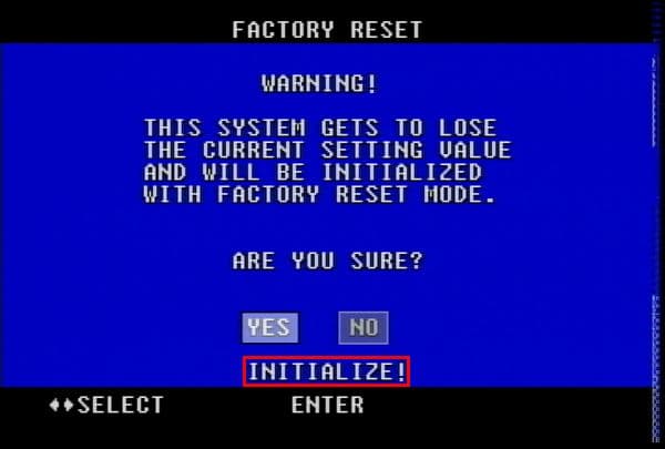Color Quad Processor Factory Reset Instructions