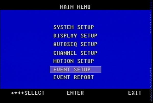 Color Quad Processor Motion Detection Setup