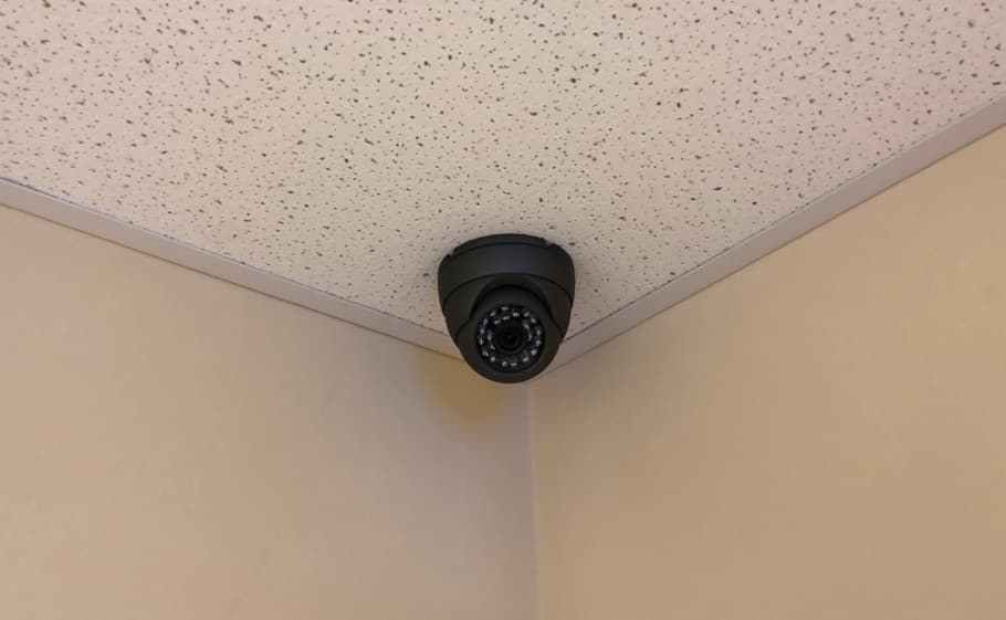 Turret Security Camera Office Installation