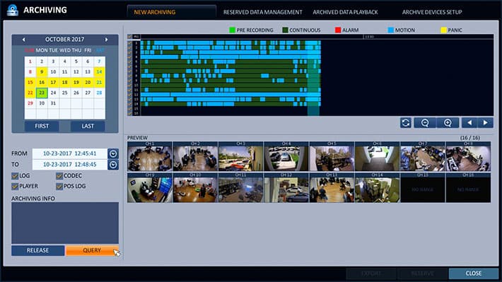 HD CCTV Surveillance DVR Video Archive