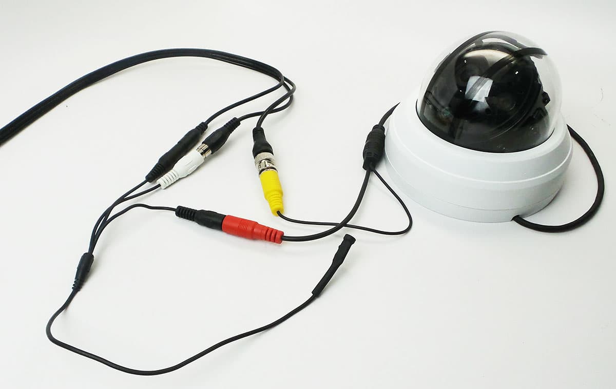 Security Camera Cable with Audio Surveillance Microphone