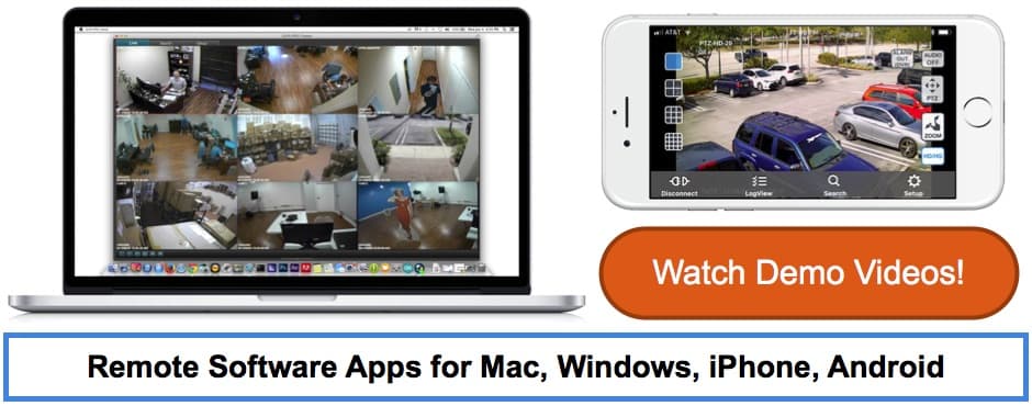 Remote View Security Cameras from iPhone & Android Mobile Apps