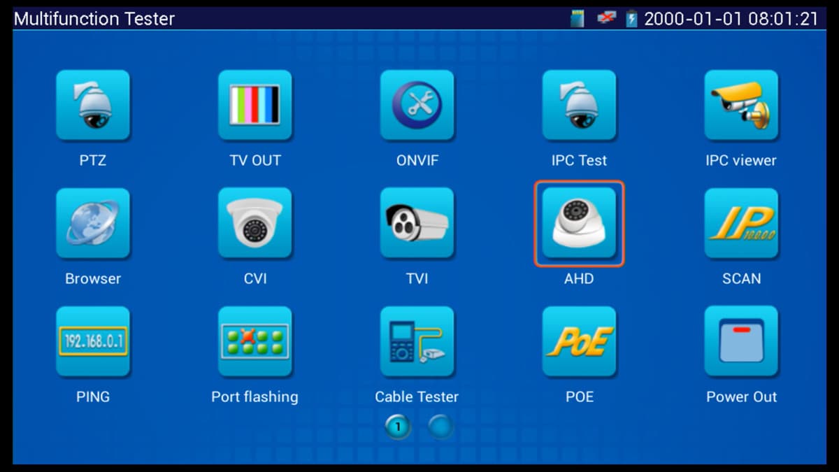 IPC-8600MOVTADHS 7"Touch screen ONVIF IP/HD-AHD/TVI/CVI/ SDI Camera FULL Version 