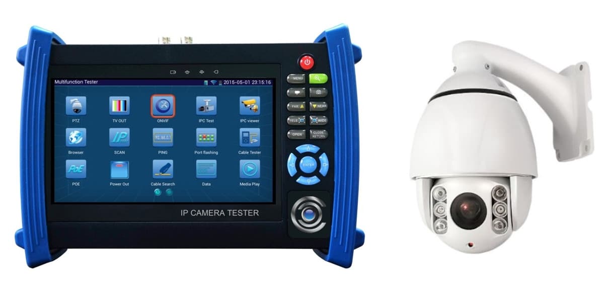 PTZ Camera Controls for CCTV Test Monitor