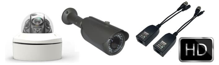 Passive Pair HD-TVI AHD Power CCTV Camera Pros VB-HD8PA HD CCTV Video Balun w/Audio HD-CVI 