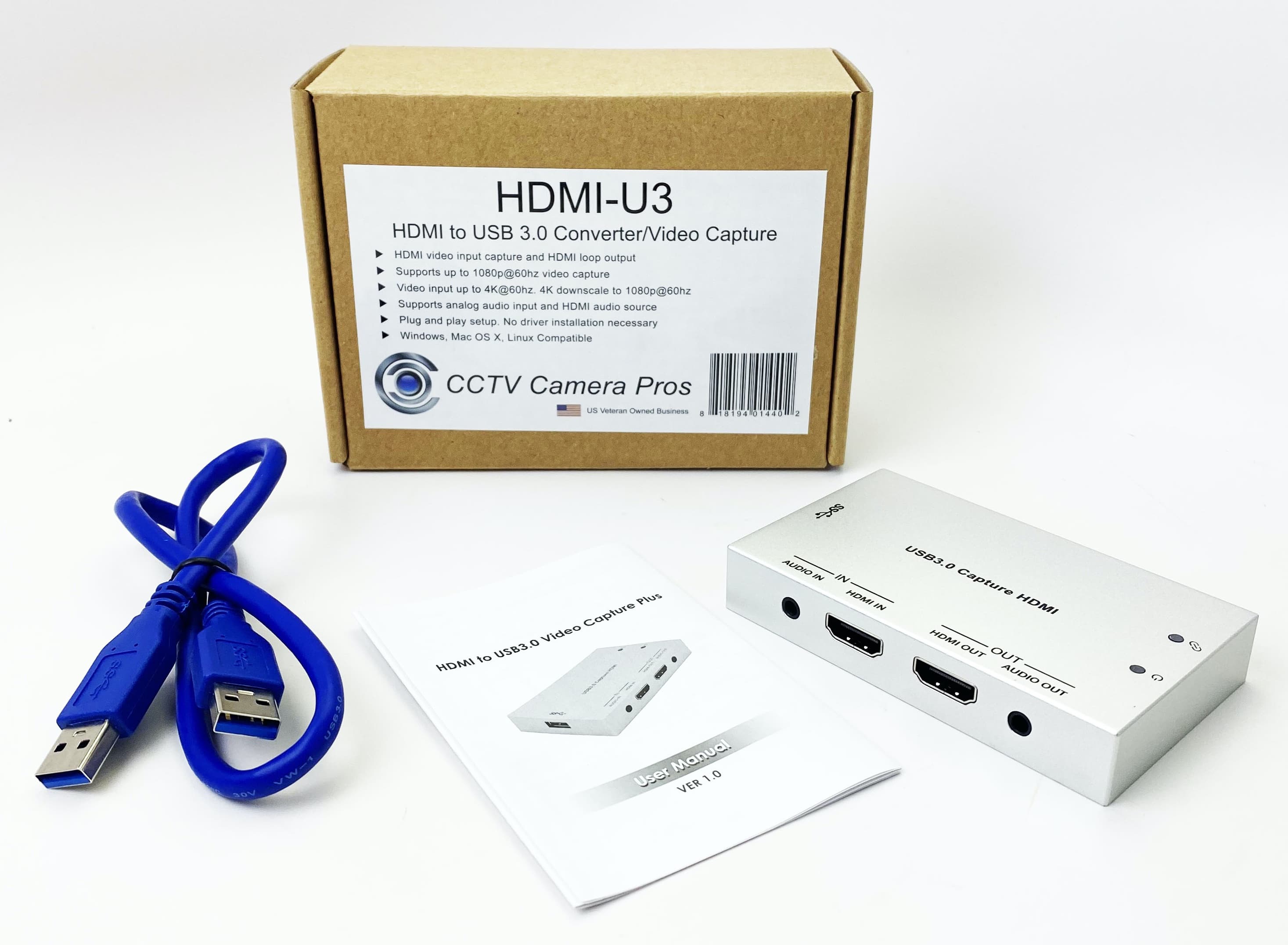 HDMI to USB Video Capture Streaming Device, USB-3 USB-C