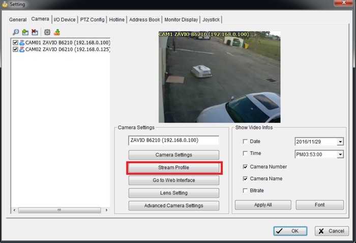 Zavio Security Camera Software Dual Stream