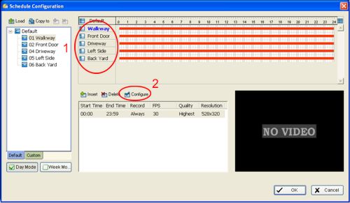 Security Camera Record Schedule