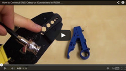 How to attach 2 piece BNC crimp on connectors to RG59 coax cable