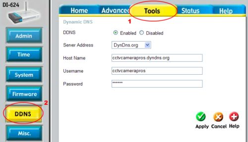 Dlink DDNS Setup