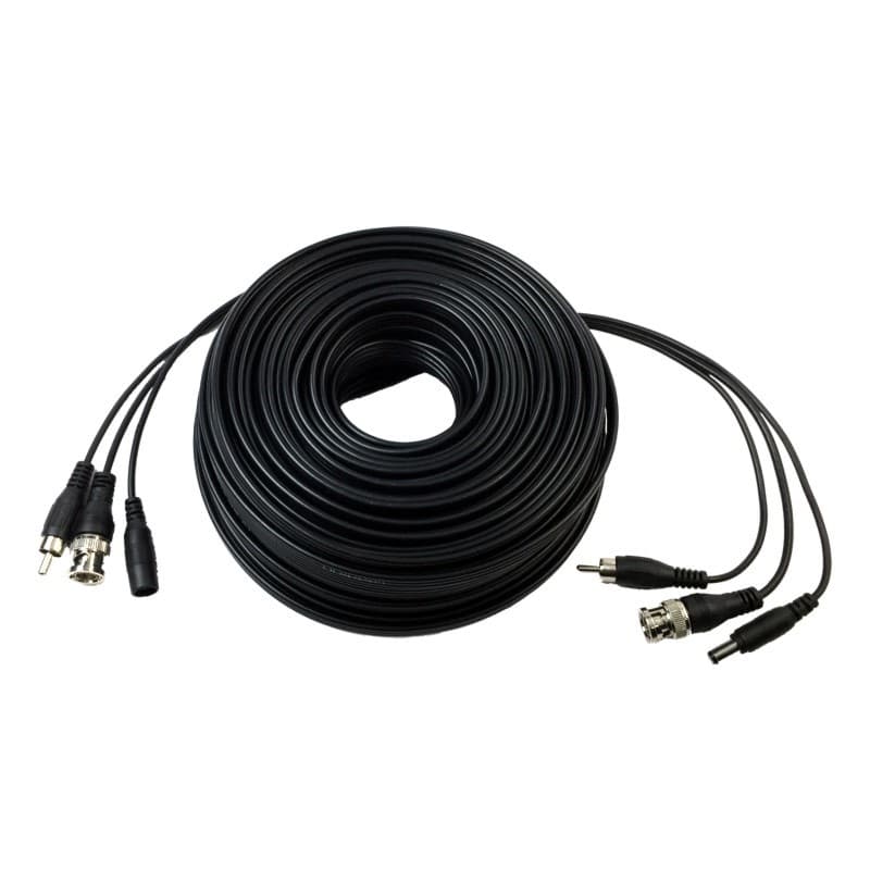 BNC RG59 4 Premade 25ft Cables For Security Camera Power video wire Black 